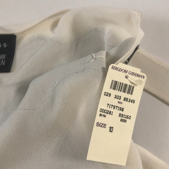 Giorgio Armani Ivory Silk Zip Front Top